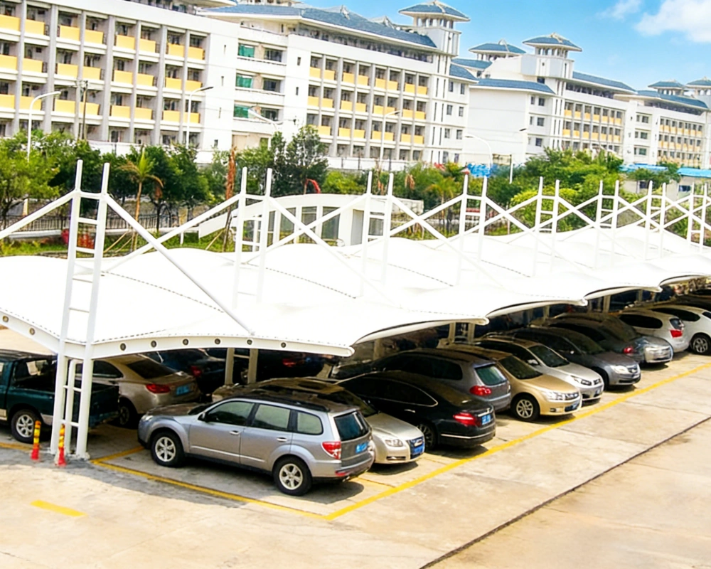 Tensile Membrane Carport Structures for Parking Projects