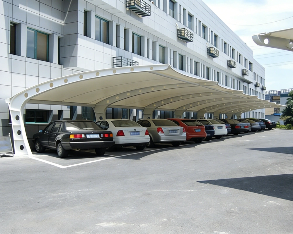 How to Choose a Tensile Membrane Carport Canopy for Commercial Parking Projects