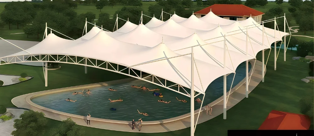 Gymnasium Membrane Sunshade Structures for Sports Facilities