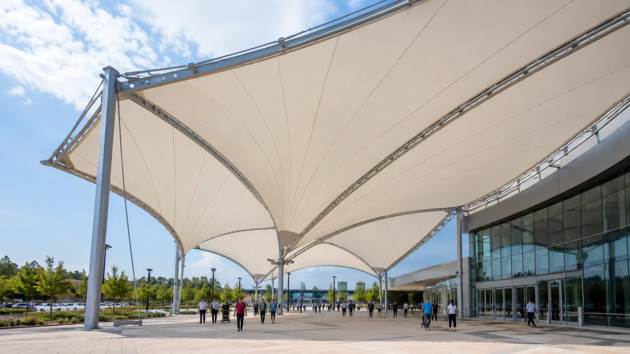 How Span and Column Layout Affect Tensile Membrane Structures