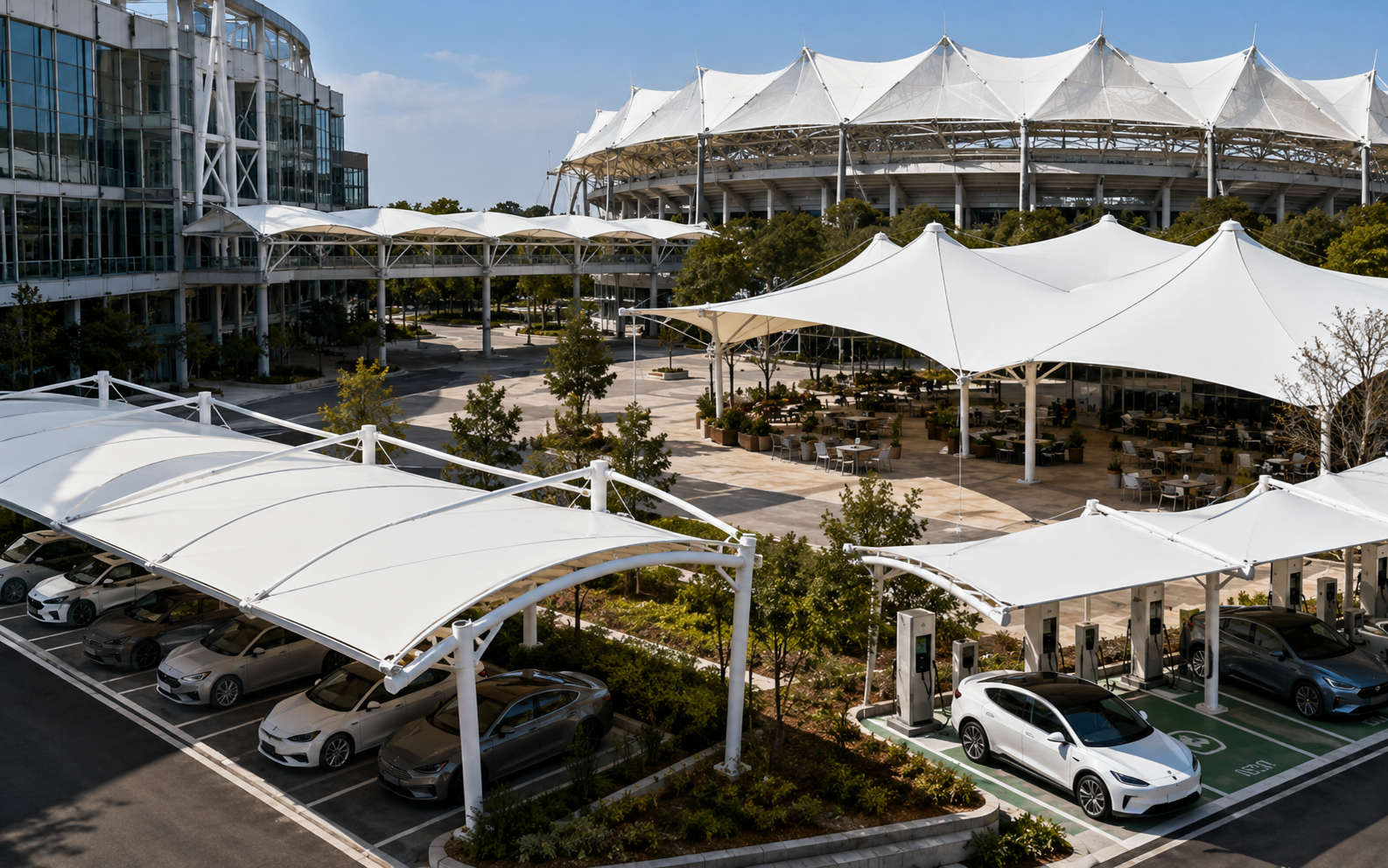 Tensile Membrane Structure Applications: 8 Common Uses for Commercial and Engineering Projects