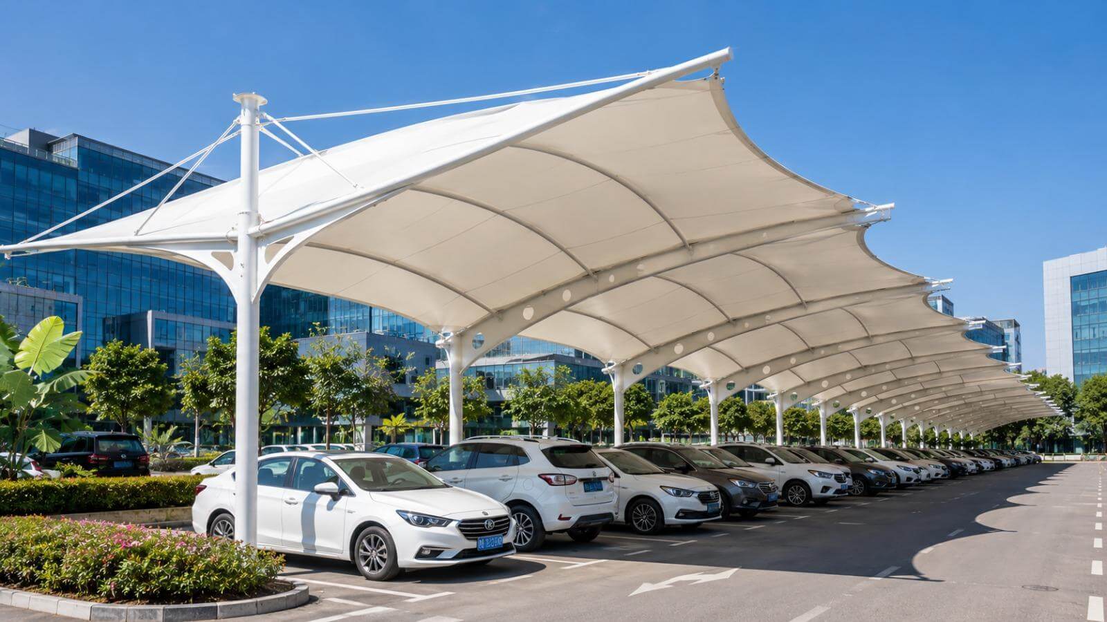 Custom Membrane Canopy Solutions for Hotels, Venues and Parking Areas
